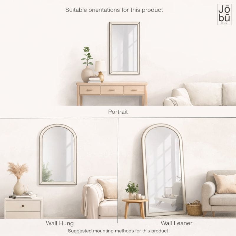 Image of Yoko - Black Metal Gentle Arch Mirror - 200cm x 120cm
